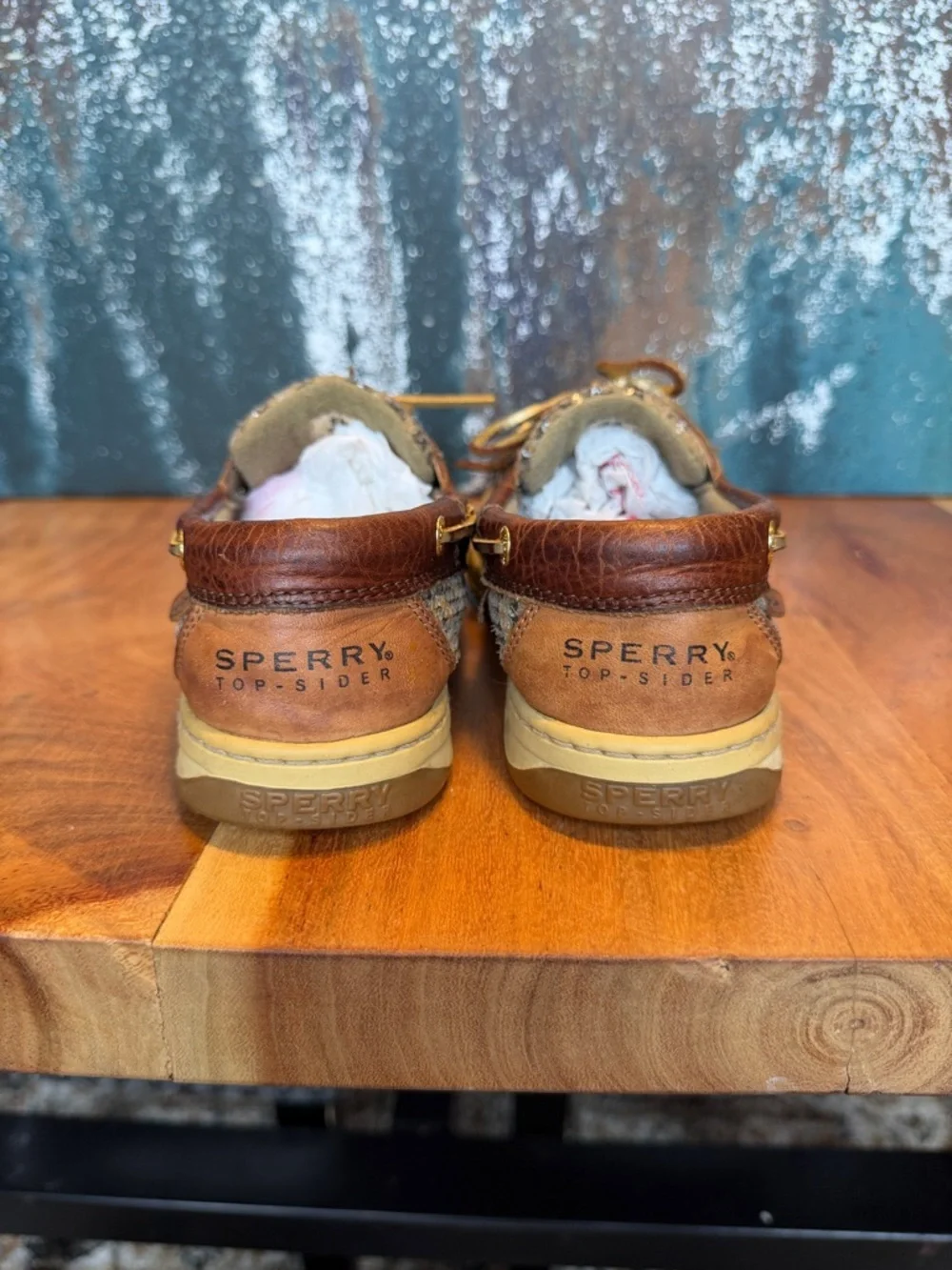 Sperry Top-Sider 2010’s Statement Brown Leather Boat Shoes‎ Zebra (Fair)